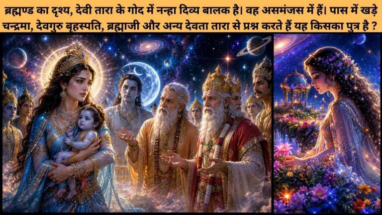बुध का जन्म: देवी तारा के गोद में नन्हा दिव्य बालक
